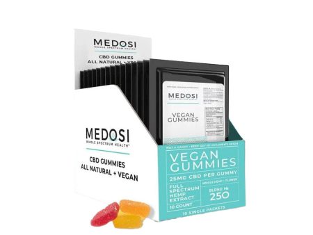 Medosi Vegan Gummies 250mg (Retail Display - 10pk) Hot on Sale