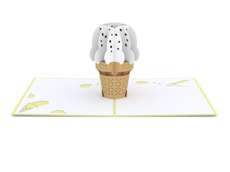 Vanilla Ice Cream Cone 3D Card For Discount