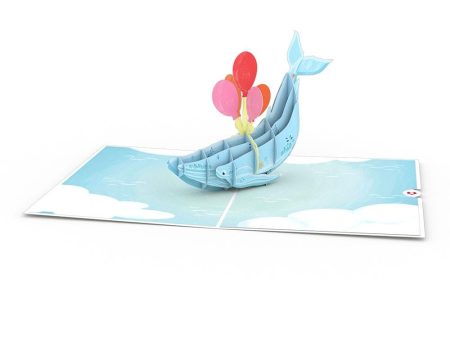 Get Well Whale 3D card Fashion