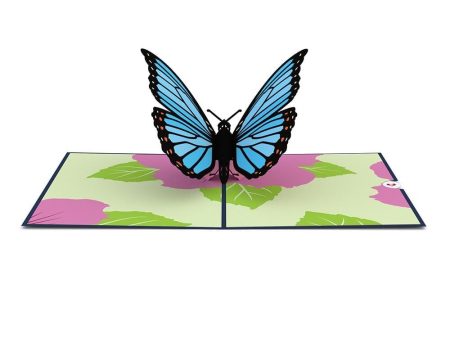 Blue Morpho Butterfly 3D card on Sale