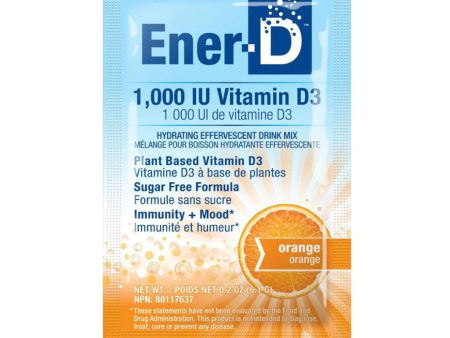 Ener-D Vitamine D3 1000 UI Mélange pour Boisson Hydratante Effervescente Orange Sale