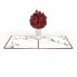 Red Rose Arrangement 3D card For Discount