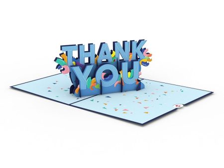 Confetti Thank You 3D card Online