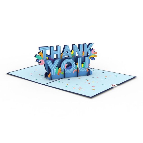 Confetti Thank You 3D card Online