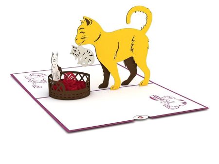 Cat Family 3D Card Online Sale