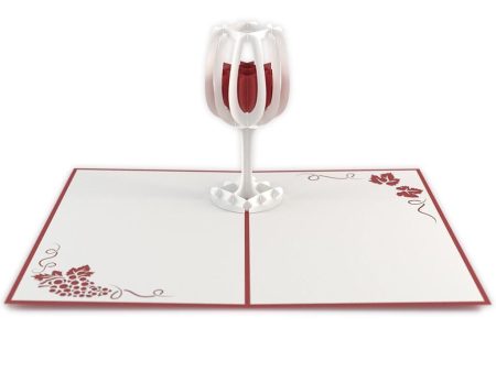 Wine Glass 3D card For Sale