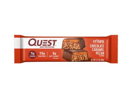 QUEST NUTRITION Crispy Hero Protein Bar - Chocolate Caramel Pecan Cheap