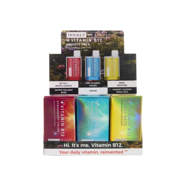 Inhale Health Vitamin B12 Variety Pack (15-Pack Display Box) Hot on Sale