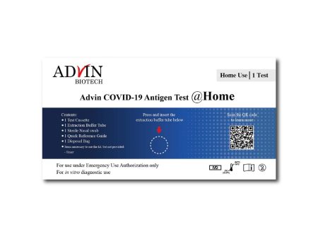 Advin COVID-19 Antigen Test @ Home (1pk) Online now