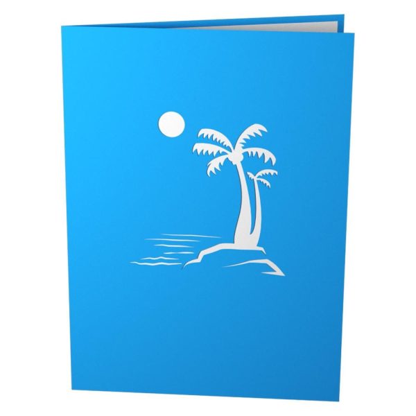 Hammock & Palm Girl 3D card Online