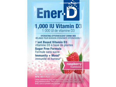 Ener-D Vitamine D3 1000 UI Mélange pour Boisson Hydratante Effervescente Framboise For Cheap