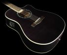 Used Fender T-Bucket 300CE Dreadnought Acoustic Guitar Transparent Black Fashion