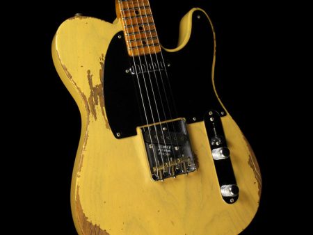 Fender Custom Shop 1953 Telecaster Roasted Ash Heavy Relic Electric Guitar Butterscotch Blonde Online Sale